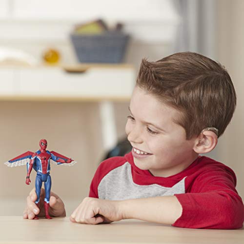 Hasbro Spider-Man Spider-Man Far from Home Glider Gear Action - Figura de acción de 15 cm con alas desplegables, Multicolor, E4120ES0