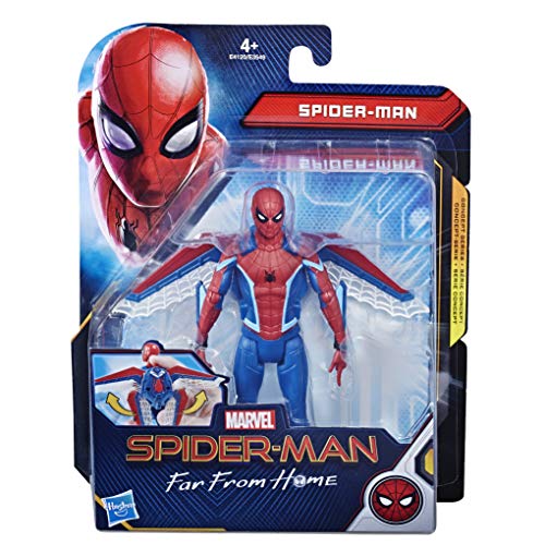 Hasbro Spider-Man Spider-Man Far from Home Glider Gear Action - Figura de acción de 15 cm con alas desplegables, Multicolor, E4120ES0