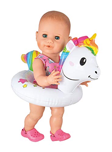 Heless- Unicornio - Flotador Henri para muñecas, tamaño 28-35 cm, Multicolor (661)