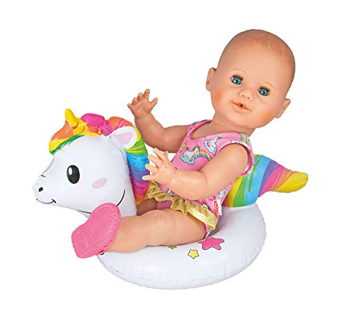 Heless- Unicornio - Flotador Henri para muñecas, tamaño 28-35 cm, Multicolor (661)