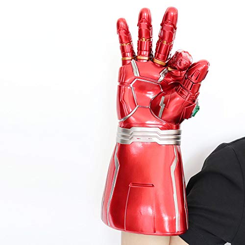 HEROMEN Avengers 4 Iron Man Guantes PVC Rojo Derecha,Accesorios De Halloween Cosplay Luminous Surrounding,Asshown-PVCChild