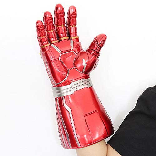 HEROMEN Avengers 4 Iron Man Guantes PVC Rojo Derecha,Accesorios De Halloween Cosplay Luminous Surrounding,Asshown-PVCChild