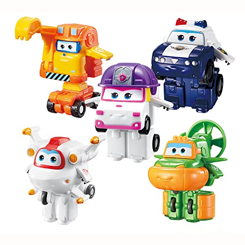 HIL Muñeca Robot De Dibujos Animados Robot De Deformación Mini Super ala Juego De Juguetes Caja De Regalo Robot Juguetes De Los Niños Regalos para Niños Regalo Creativo, D