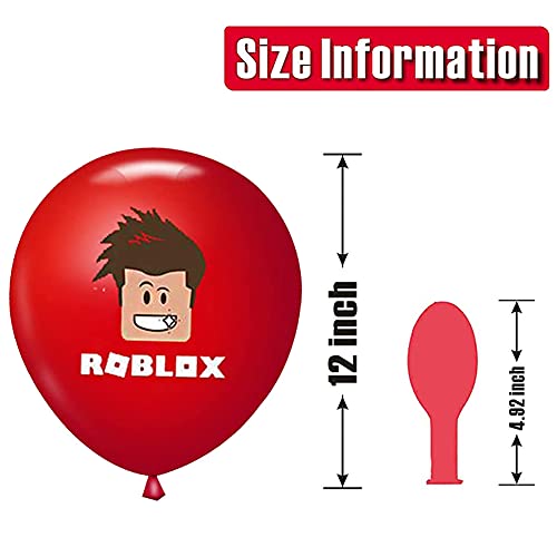 Hilloly Roblox Decoración para Fiestas, Decoración para Fiestas Temáticas Globos, Globos para Fiestas de Niños Cinta de Globos Globos para Decoraciones de Fiesta (48 Piezas)