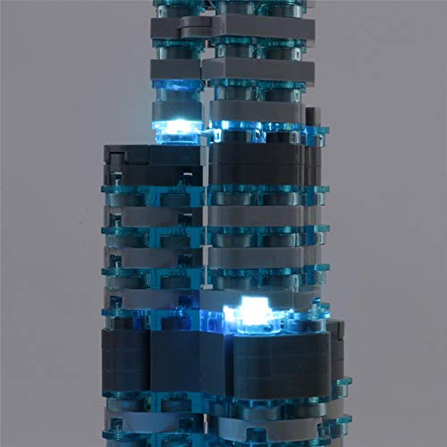 HLEZ Conjunto de Luces para Arquitectura Dubai Modelo de Construcción de Bloques, Juego de Luces LED Compatible con Lego 21052 (Modelo Lego no Incluido)