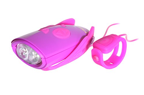 Hornit Mini PÚRPURA / Rosa - Bocina y luz para Bicicleta y Patinete para niños - 25 Efectos de Sonido y 5 Luces