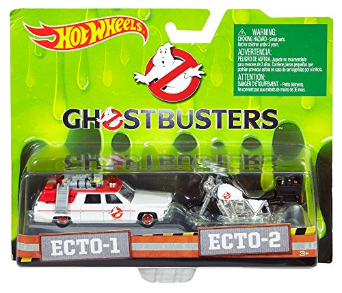 Hot Wheels DRW73 Ghostbusters Premium 1 y Ecto 2 miniaturas, 2 Unidades