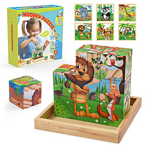 Hotifts Puzzle 2 3 4 5 6 Años,Juegos Educativos Niños 2-5 Años Regalos Cumpleaños Niños Colegio Juguetes para Niños De 5 6 7 Años Juguetes Niñas 2-6 Años Regalos para Niños Puzzles Infantiles 3 Años