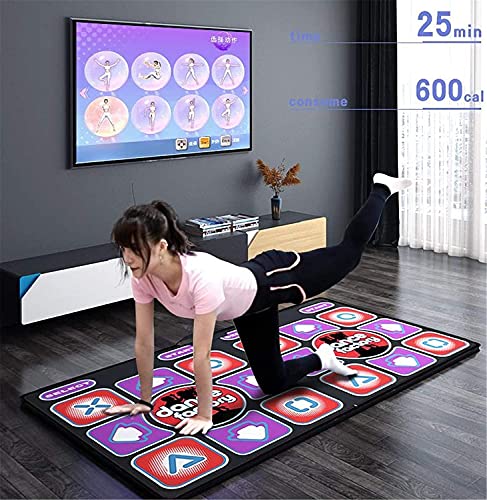 HTDHS Doble estera de baile, máquina de baile Interfaz de TV Fitness 3D Running Blanket Yoga Juego Máquina Máquina de aprendizaje de masaje de silicona Máquina de aprendizaje HD Calidad de calidad par