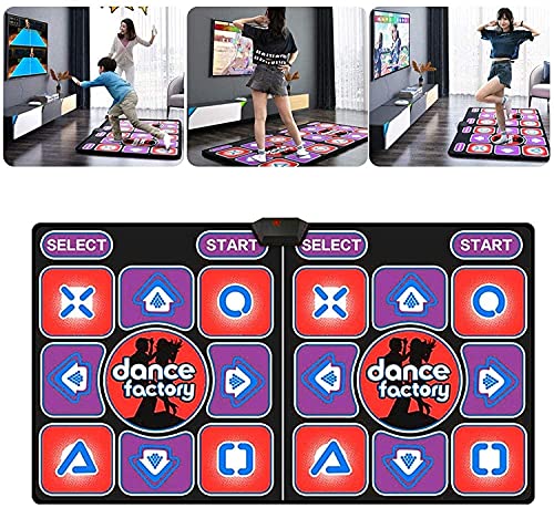 HTDHS Doble estera de baile, máquina de baile Interfaz de TV Fitness 3D Running Blanket Yoga Juego Máquina Máquina de aprendizaje de masaje de silicona Máquina de aprendizaje HD Calidad de calidad par