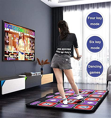 HTDHS Doble estera de baile, máquina de baile Interfaz de TV Fitness 3D Running Blanket Yoga Juego Máquina Máquina de aprendizaje de masaje de silicona Máquina de aprendizaje HD Calidad de calidad par