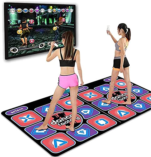 HTDHS Doble estera de baile, máquina de baile Interfaz de TV Fitness 3D Running Blanket Yoga Juego Máquina Máquina de aprendizaje de masaje de silicona Máquina de aprendizaje HD Calidad de calidad par