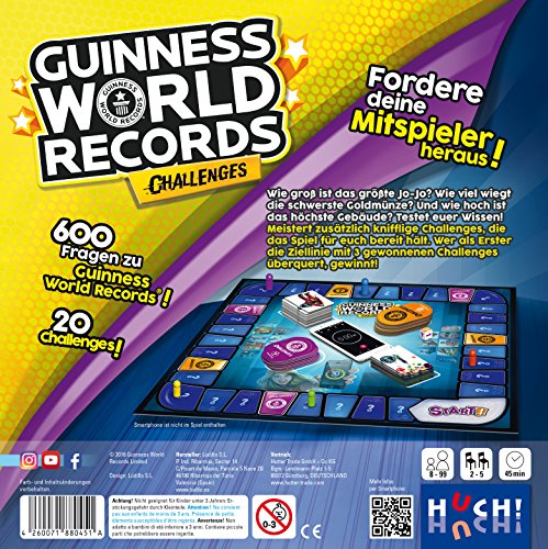 HUCH! 880451 Guinness World Records Challenges, Multicolor