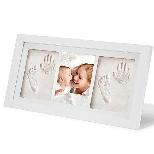 Huella de la Mano del bebé y de la Huella de Fotos Juegos de Estructura de la Pared del Sitio del Cuarto de niños o de Decoración,Blanco