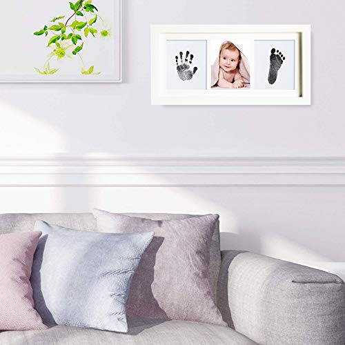 Huella de la Mano y de la Huella de Fotos Juegos de Estructura para el recién Nacido, Regalos de la Ducha única del bebé fijada para el Registro, memorables Cajas de Joyas Decoraciones