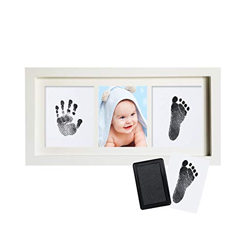 Huella de la Mano y de la Huella de Fotos Juegos de Estructura para el recién Nacido, Regalos de la Ducha única del bebé fijada para el Registro, memorables Cajas de Joyas Decoraciones