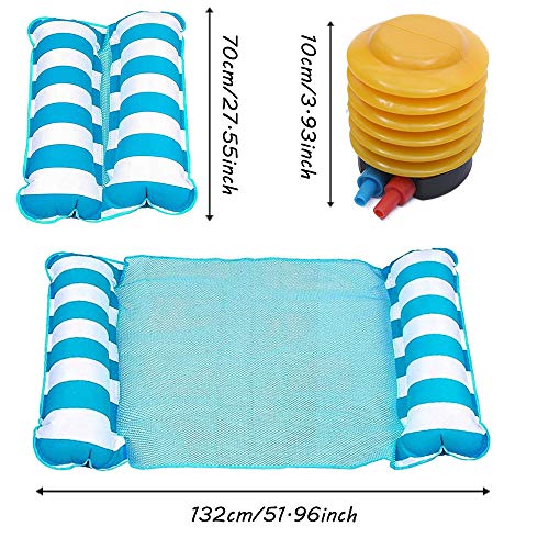 HUOHUOHUO Silla Inflable de Flotación,Hamaca Flotante para Piscina Grande,Hamaca de Agua Plegable,Tumbona Flotante para Piscina,Inflable Cama Flotante Silla,Tumbona para Agua