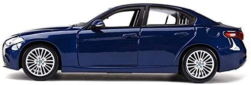 HYLH Modelo de Coche de aleación de fundición a presión 1,24 Alfa Romeo Giulia Adornos de Juguete de simulación Colección de Coches Deportivos Joyas 19x8,5x5,8 CM (Color: Azul)