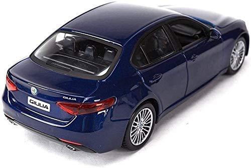 HYLH Modelo de Coche de aleación de fundición a presión 1,24 Alfa Romeo Giulia Adornos de Juguete de simulación Colección de Coches Deportivos Joyas 19x8,5x5,8 CM (Color: Azul)