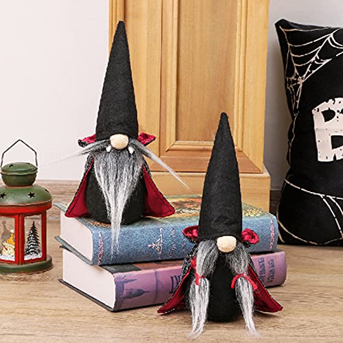 iFCOW 2pcs Muñecas De Peluche Vampiro Muñeca Adornos Cara Muñeca De Felpa Enano Para La Oficina En Casa Halloween Decoración De Navidad