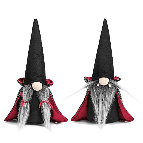 iFCOW 2pcs Muñecas De Peluche Vampiro Muñeca Adornos Cara Muñeca De Felpa Enano Para La Oficina En Casa Halloween Decoración De Navidad