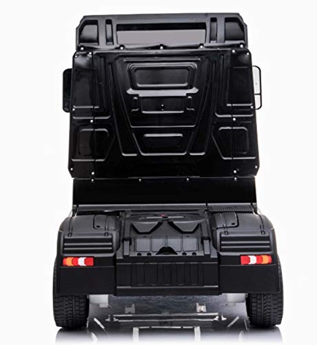 Indalchess Camión eléctrico Infantil Mercedes Actros 12v, 4WD, batería 2x12V7ah, 2.4ghz RC, Negro