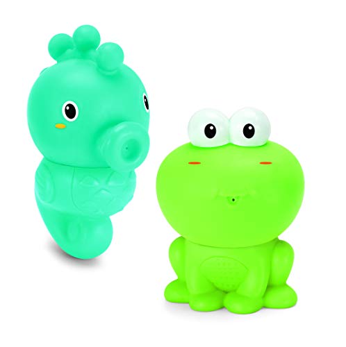 Infantino Suave para agarrar o Hacer gominolas Senso Plug & Squirt Trio – Caballito de mar Pulpo y Rana Desmontable fácil de Limpiar, Multicolor.