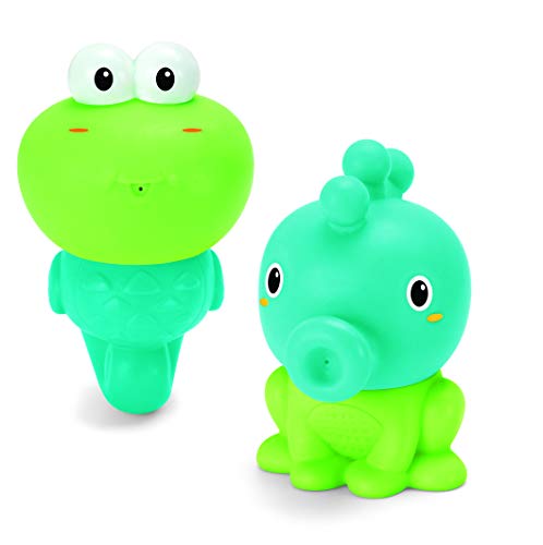 Infantino Suave para agarrar o Hacer gominolas Senso Plug & Squirt Trio – Caballito de mar Pulpo y Rana Desmontable fácil de Limpiar, Multicolor.