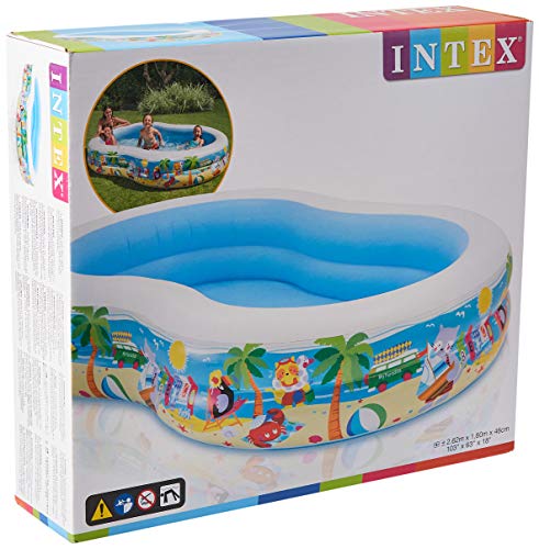 Intex 56490NP - Piscina hinchable rectangular 262 x 160 x 46 cm, 640 litros