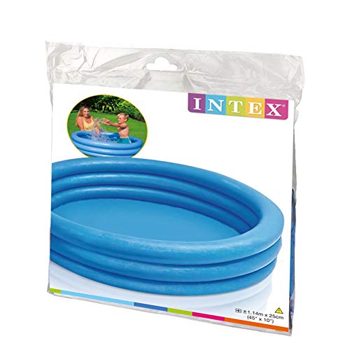 Intex 59416NP - Piscina hinchable 3 aros azul, 114 x 25 cm, 132 litros