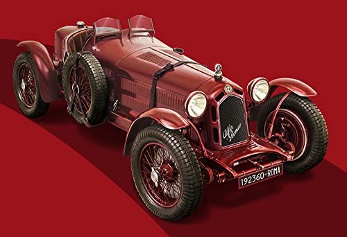 Italeri 4708S 1:12 Alfa Romeo 8C/2300 1931-33-réplica Fiel, modelismo, Hobby, encolado, Kit de plástico, Montaje, Color Red (4708)