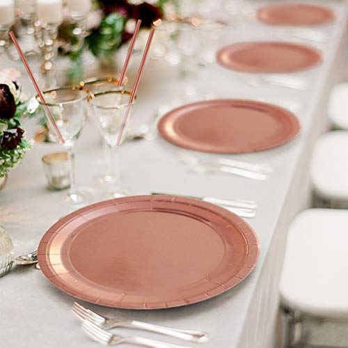 iZoeL 60 platos de cartón para fiestas de 20,9 cm, para bodas, cumpleaños, decoración de mesa