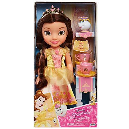 Jakks Pacific Disney Princesa Bella 35 cm y Mrs. Potts con Set de Té para Dos Tea Time