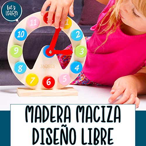 Jaques de Londres Aprende a Contar el Tiempo - Aprendamos a enseñar el Reloj - Juguetes educativos niños de 1 2 3 4 5 6 años Desde 1795