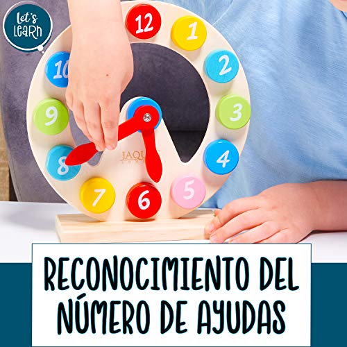 Jaques de Londres Aprende a Contar el Tiempo - Aprendamos a enseñar el Reloj - Juguetes educativos niños de 1 2 3 4 5 6 años Desde 1795