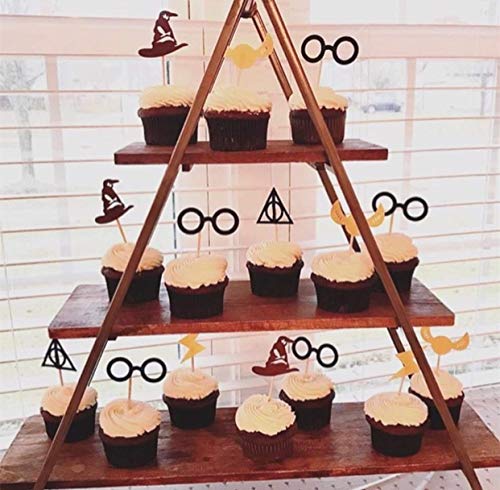 JeVenis Set de 17 Wizard Happy Birthday Banner Wizard Birthday Party Supplies Wizard Cake Topper para Wizard Party Decorations