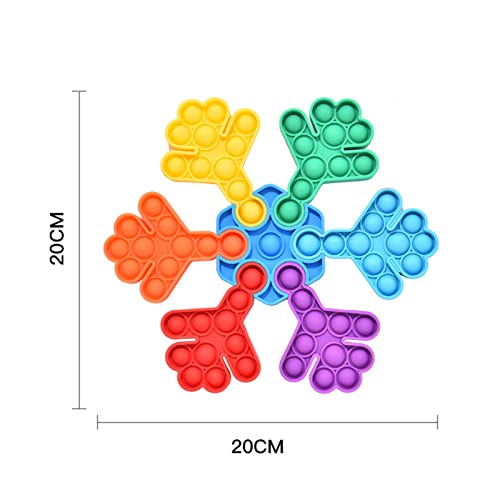 Jiasvad Juguete sensorial para ansiedad con copo de nieve de Navidad, juguete sensorial para aliviar el estrés y herramientas antiansiedad para niños y niñas