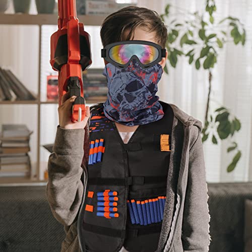 Joyhoop Táctico para Niños, Chaleco Táctico para Pistolas Nerf N-Strike Elite con Una Nueva Protección Gafas Vistoso y Bolsas de Almacenamiento, Regalos y Cumpleaños para Niños.