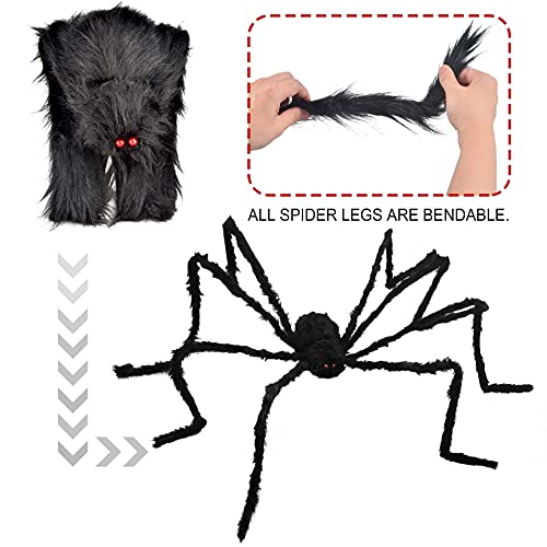 JOYIN 160cm Gigante Araña Peluda Halloween Decoraciónes  Juguetes para La Fiesta