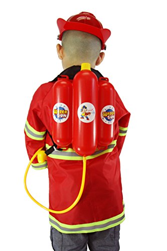 JOYIN Disfraz de Bombero para niños Conjunto de Jefe De Bomberos Juego Manguera para Niñas Regalo de cumpleaños 3-6 años