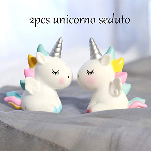 Juego de 23 adornos para tarta de unicornio, nube, arcoíris, globos de feliz cumpleaños, banderines, decoración de tartas para niños, niñas, cumpleaños