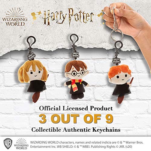 Juego de llaveros de Peluche de Harry Potter - 3 Figuras Lavables de poliéster - Regalos, Accesorios y coleccionables de Harry Potter de PMI, 11.5 cm. (A)