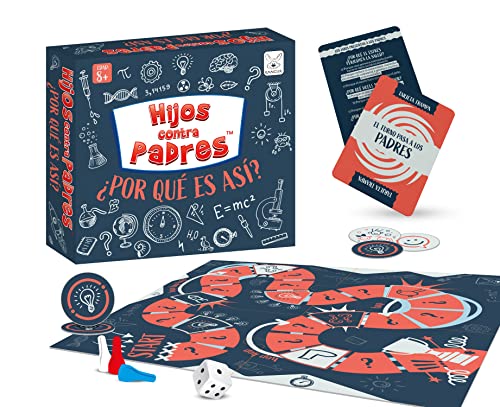 Juego de Mesa Educativo Juego de Cartas para Niños y Adultos Juego de Preguntas i Respuestas para Toda la Familia | Hijos contra Padres ¿por qué es así? | 54 Cartas | 156 Preguntas | de 8 Años