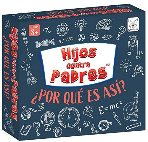 Juego de Mesa Educativo Juego de Cartas para Niños y Adultos Juego de Preguntas i Respuestas para Toda la Familia | Hijos contra Padres ¿por qué es así? | 54 Cartas | 156 Preguntas | de 8 Años