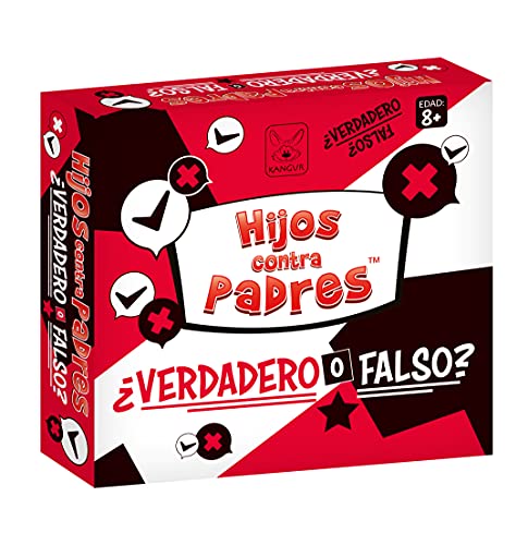 Juego de Mesa para Toda la Familia Juego Educativo para Niños y Adultos Juegos de Preguntas | Hijos contra Padres ¿Verdadero o Falso? | en Español | 54 Cartas | Más de 200 Preguntas | de 8 Años