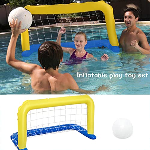 Juego de voleibol de fútbol inflable para piscina, juegos de agua de playa inflable, red de voleibol de piscina, aro de baloncesto flotante para piscina, aro de baloncesto de piscina flotante para niñ