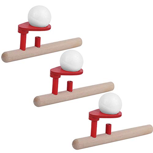 Juguete de Equilibrio de Bola de Tubo de soplado Flotante de Madera, Juguetes educativos de Madera para niños, Juego de Pelota Flotante, Juguetes de Equilibrio de soplado