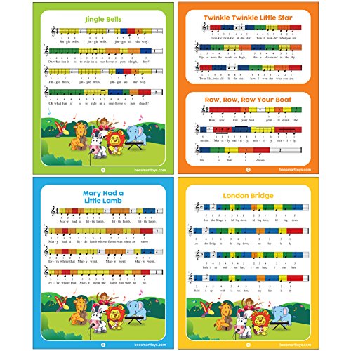 Juguete de xilófono con tarjetas de música (incluidas), 8 Nota metal / música de madera Glockenspiel / xilófono, con caja de madera, 2 palos, diseño de estrellas multicolores para niños.