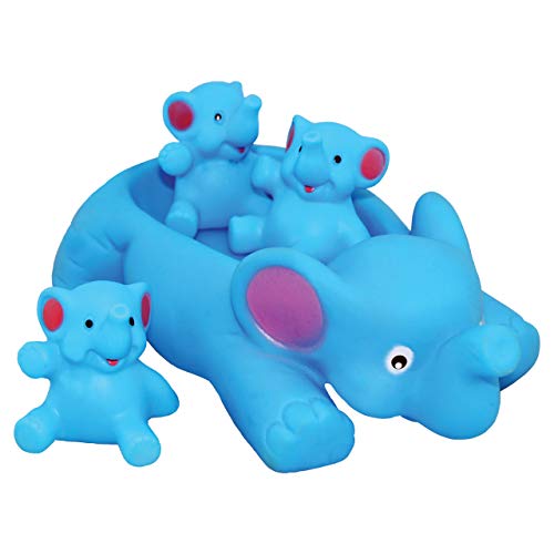 Juguete Floaty del baño del Elefante de la Familia de Deluxebase. Juguetes flotantes del Elefante de la Tina de baño y del Elefante del bebé. Grandes Juguetes del baño para los niños.