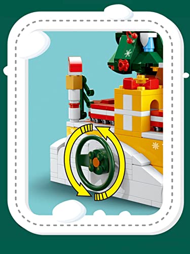 Juguetes Educativos Ensamblados,Mini Kits de Bloques Construcción Árbol Navidad, Caja de Música Árbol Navidad para Niños y Adultos Compatible con Lego (408 Piezas) A,One Size